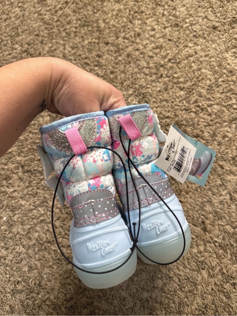 Girls snowflake snow boots - Picture 6 of 7